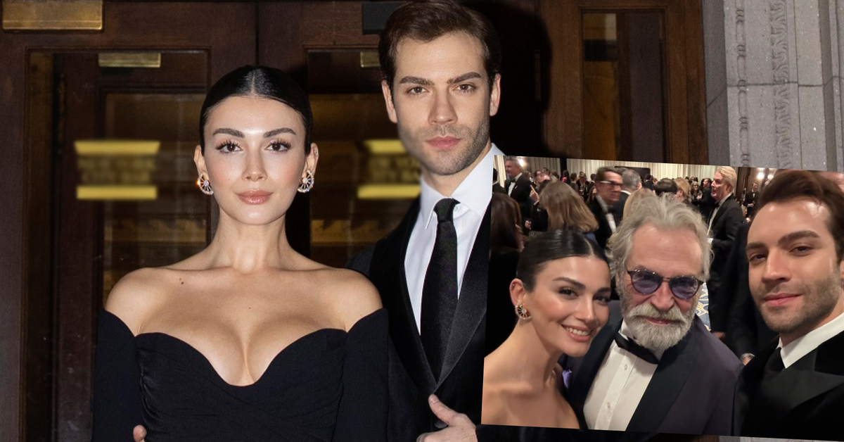 Özge Yağız, sevgilisi Berkay Akgül ile Haluk Bilginer’e destek verdi